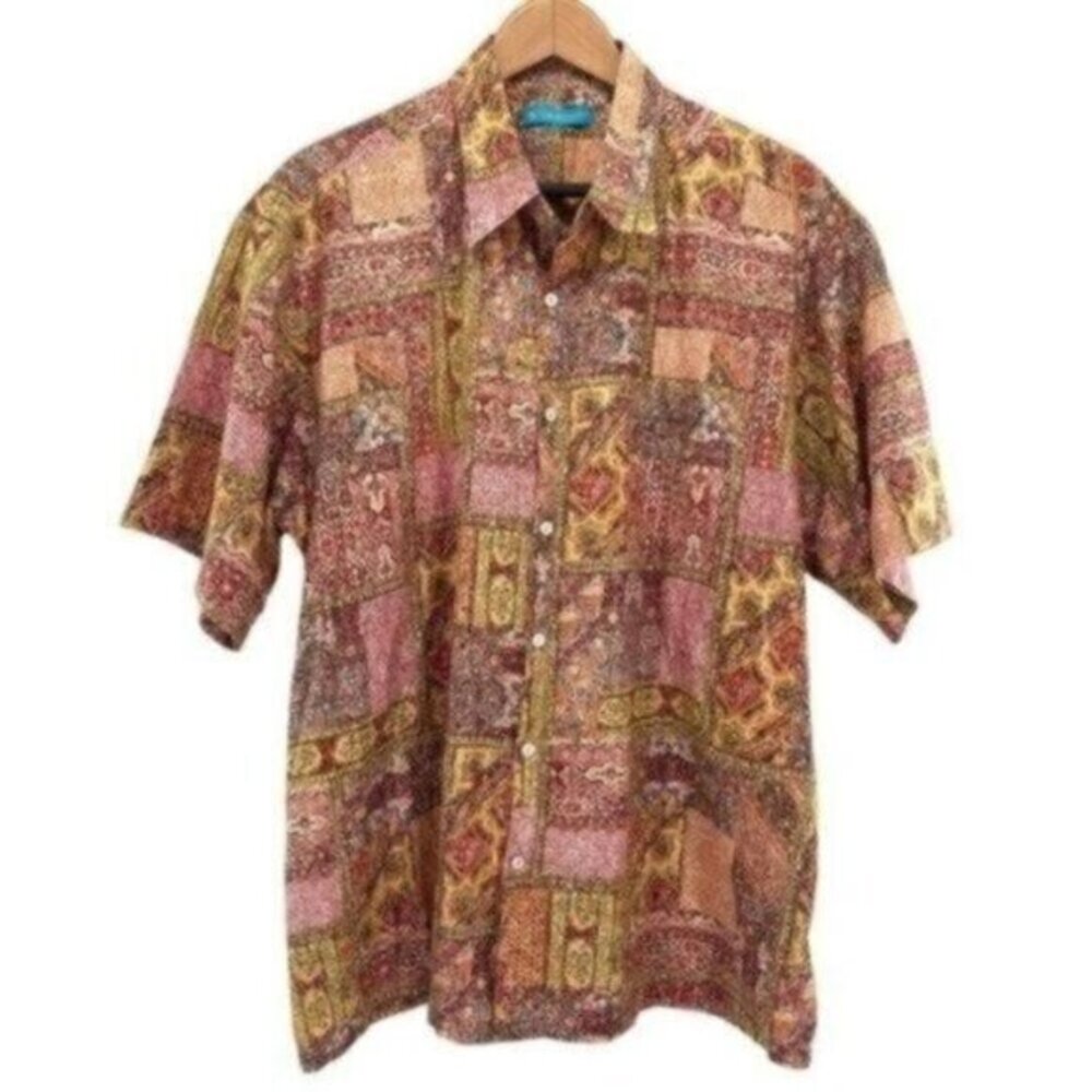 Tori Richard Cotton Multicolored Hawaiian Lawn Shirt